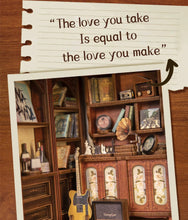 Load image into Gallery viewer, CUTEBEE Wooden Dollhouse Kit Miniature Doll House Kits Booknook Bookshelf Book Nook with Dust Cover Bookends Christmas Gift