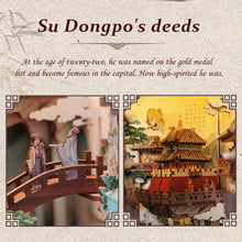 Load image into Gallery viewer, CUTEBEE Wooden Dollhouse Kit Miniature Doll House Kits Booknook Bookshelf Book Nook with Dust Cover Bookends Christmas Gift