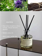Load image into Gallery viewer, 50ml Flameless Home Fragrance Room Flameless Freesia Jasmine Fragrance Oil with Reed Diffuser Stick Home Room Air Freshener Deco