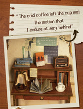 Load image into Gallery viewer, CUTEBEE Wooden Dollhouse Kit Miniature Doll House Kits Booknook Bookshelf Book Nook with Dust Cover Bookends Christmas Gift