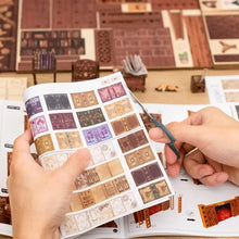 Load image into Gallery viewer, CUTEBEE Wooden Dollhouse Kit Miniature Doll House Kits Booknook Bookshelf Book Nook with Dust Cover Bookends Christmas Gift