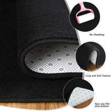 Load image into Gallery viewer, Black Rugs Living Room Carpet Nonslip Bedside Rugs Large Soft Floor Rug Children Game Mat Rectangular Home Decoratio