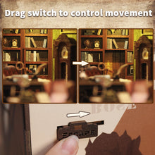 Load image into Gallery viewer, CUTEBEE Wooden Dollhouse Kit Miniature Doll House Kits Booknook Bookshelf Book Nook with Dust Cover Bookends Christmas Gift