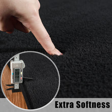 Load image into Gallery viewer, Black Rugs Living Room Carpet Nonslip Bedside Rugs Large Soft Floor Rug Children Game Mat Rectangular Home Decoratio