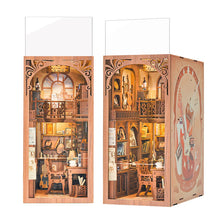 Load image into Gallery viewer, CUTEBEE Wooden Dollhouse Kit Miniature Doll House Kits Booknook Bookshelf Book Nook with Dust Cover Bookends Christmas Gift