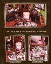 Load image into Gallery viewer, CUTEBEE Wooden Dollhouse Kit Miniature Doll House Kits Booknook Bookshelf Book Nook with Dust Cover Bookends Christmas Gift