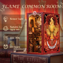 Load image into Gallery viewer, CUTEBEE Wooden Dollhouse Kit Miniature Doll House Kits Booknook Bookshelf Book Nook with Dust Cover Bookends Christmas Gift