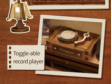 Load image into Gallery viewer, CUTEBEE Wooden Dollhouse Kit Miniature Doll House Kits Booknook Bookshelf Book Nook with Dust Cover Bookends Christmas Gift