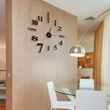 Load image into Gallery viewer, Luminous Wall Clock Large Watch Horloge Digital 3D Acrylic Wall Clock Decor Sticker DIY Clock Modern Mute Art Wall Decoration
