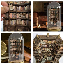Load image into Gallery viewer, The Bay Library Home Decor Miniature Ornaments Anti-Anxiety Bookshelf Wooden Library Display Cabinet Creative Book Nook Shelf

