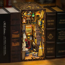 Load image into Gallery viewer, CUTEBEE Wooden Dollhouse Kit Miniature Doll House Kits Booknook Bookshelf Book Nook with Dust Cover Bookends Christmas Gift
