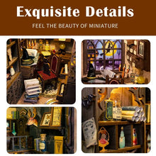 Load image into Gallery viewer, CUTEBEE DIY Book Nook Miniature House Dollhouse Booknook Touch Light Model Building Toy for Decoration Gifts Magic Pharmacist
