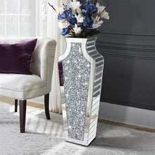 Load image into Gallery viewer, Crystal silver floor vase, broken diamond decorative mirror vase, large-sized luxury home decoration, cannot hold water
