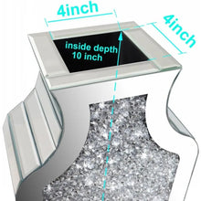 Load image into Gallery viewer, Crystal silver floor vase, broken diamond decorative mirror vase, large-sized luxury home decoration, cannot hold water
