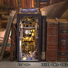 Load image into Gallery viewer, CUTEBEE Wooden Dollhouse Kit Miniature Doll House Kits Booknook Bookshelf Book Nook with Dust Cover Bookends Christmas Gift
