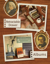 Load image into Gallery viewer, CUTEBEE Wooden Dollhouse Kit Miniature Doll House Kits Booknook Bookshelf Book Nook with Dust Cover Bookends Christmas Gift
