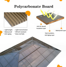 Load image into Gallery viewer, 10'x13' Hardtop Gazebo, Outdoor Polycarbonate Double Roof Canopy, Aluminum Frame Permanent Pavilion
