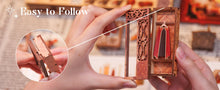 Load image into Gallery viewer, CUTEBEE Wooden Dollhouse Kit Miniature Doll House Kits Booknook Bookshelf Book Nook with Dust Cover Bookends Christmas Gift
