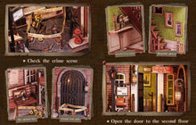 Load image into Gallery viewer, CUTEBEE Wooden Dollhouse Kit Miniature Doll House Kits Booknook Bookshelf Book Nook with Dust Cover Bookends Christmas Gift
