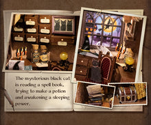 Load image into Gallery viewer, CUTEBEE DIY Book Nook Miniature House Dollhouse Booknook Touch Light Model Building Toy for Decoration Gifts Magic Pharmacist
