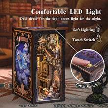 Load image into Gallery viewer, CUTEBEE Wooden Dollhouse Kit Miniature Doll House Kits Booknook Bookshelf Book Nook with Dust Cover Bookends Christmas Gift
