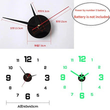 Load image into Gallery viewer, Luminous Digital Clock DIY Stereoscopic Wall Clock Silent Clock Living Room Bedroom Wall Clock Home Decorations
