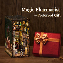 Load image into Gallery viewer, CUTEBEE DIY Book Nook Miniature House Dollhouse Booknook Touch Light Model Building Toy for Decoration Gifts Magic Pharmacist
